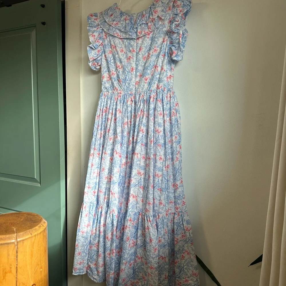 Ivy City Co Blue and Pink Floral Womens Dress Size 10 - Picture 4 of 4